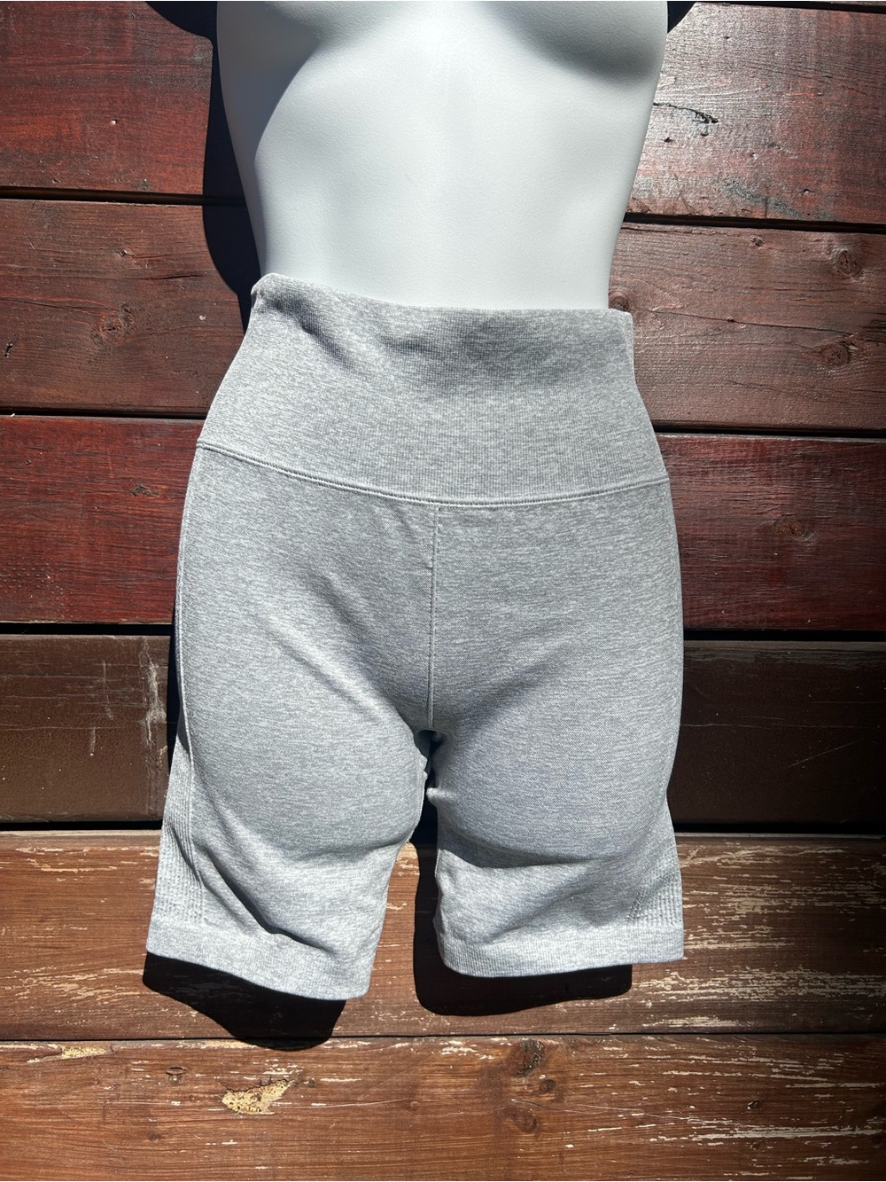Forever 21 Gray High-Waist Athletic Bike Shorts